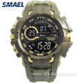 smael men LED digital clock wristwatches golden electronic